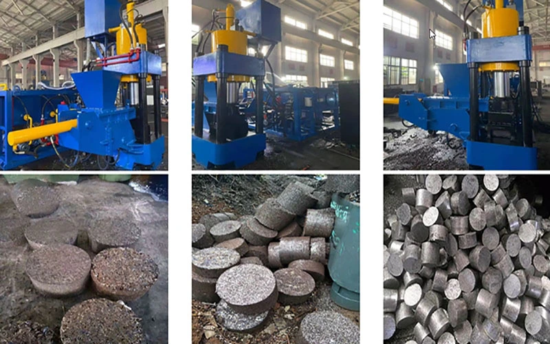 500t Metal Hydraulic Briquetting Press Metal Scrap Briquette Machine